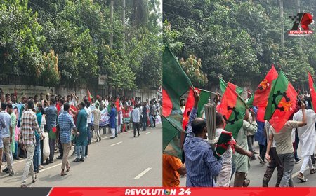খালেদা জিয়াকে স্বাগত জানাতে সড়কে নেতাকর্মীদের ঢল