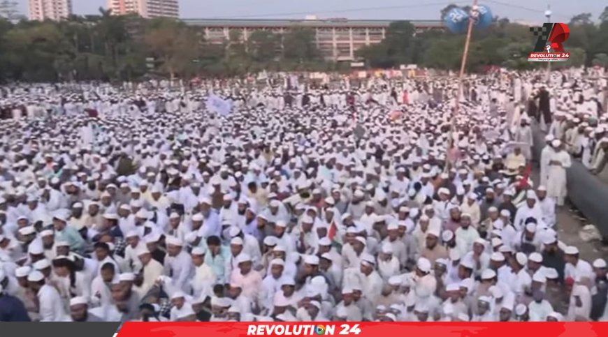 ৪ দফা দাবিতে হেফাজতের মহাসমাবেশ, ভিড় বাড়ছে সোহরাওয়ার্দী উদ্যানে