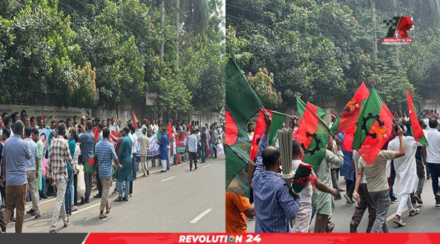 খালেদা জিয়াকে স্বাগত জানাতে সড়কে নেতাকর্মীদের ঢল