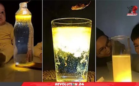 অন্ধকারে জ্বলজ্বল করছে সোনালি পানি: কীভাবে তৈরি করবেন ভাইরাল ‘গ্লোয়িং ওয়াটার’