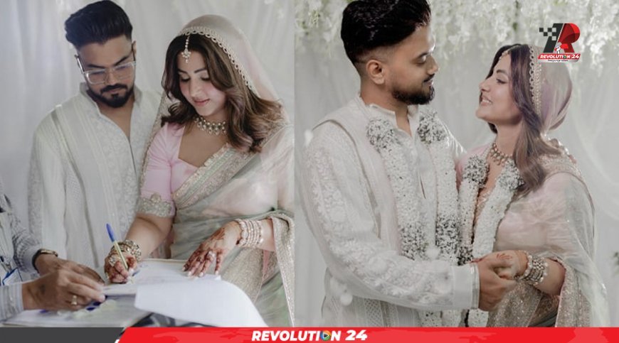 ক্যানসারের চিকিৎসার মাঝেই বিয়ে করলেন হিনা খান