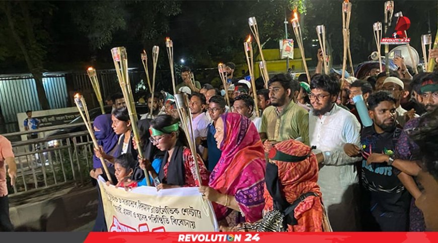 ‘চাঁদাবাজদের কালো হাত গুঁড়িয়ে দাও’, স্লোগানে মুখর শাহবাগ-শহিদ মিনার