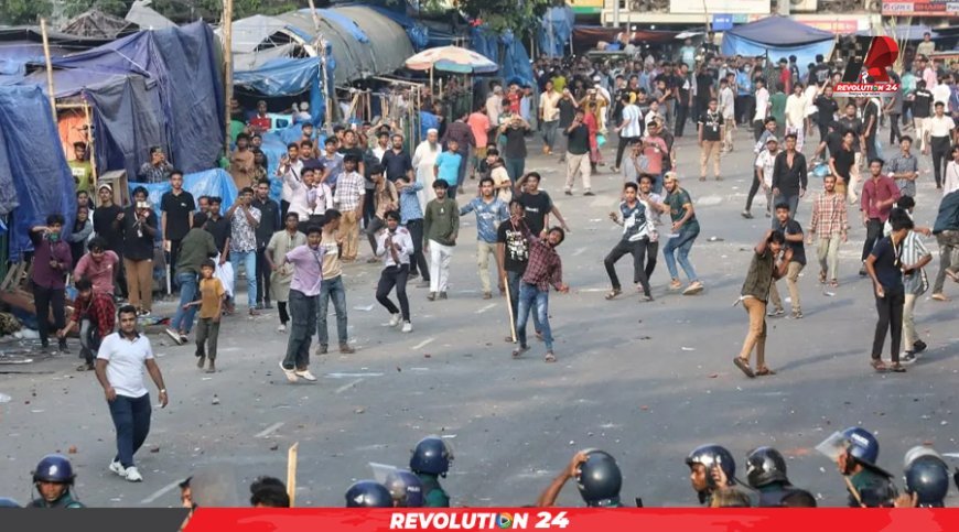 আইনশৃঙ্খলা বাহিনীর সঙ্গে শিক্ষার্থীদের পাল্টাপাল্টি ধাওয়া, উত্তপ্ত গুলিস্তান
