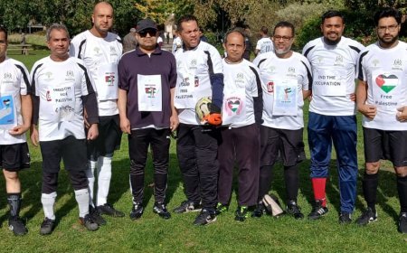 ফিলিস্তিনে গণহত্যার প্রতিবাদ ও গ্লোবাল সুমুদ ফ্লোটিলার সঙ্গে সংহতি জানালো যুক্তরাজ্য মোহামেডান