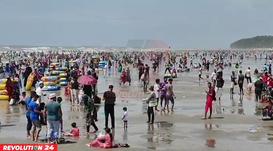 দুর্যোগপূর্ণ আবহাওয়ার মাঝেও কক্সবাজারে পর্যটকের ঢল