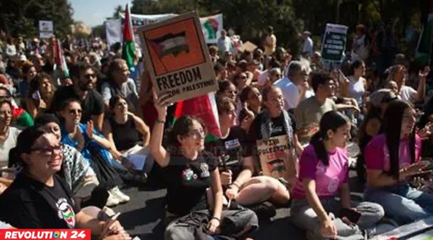 গাজা যুদ্ধ বন্ধে ইউরোপজুড়ে লাখো মানুষের বিক্ষোভ