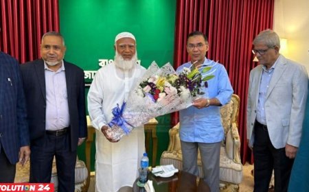 জামায়াত আমিরের বাসায় গেলেন তারেক রহমান