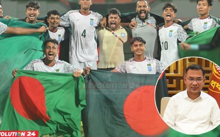 ভারতকে হারিয়ে চ্যাম্পিয়ন হওয়া বাংলাদেশ অনূর্ধ্ব-২০ ফুটবল দলকে প্রধানমন্ত্রীর অভিনন্দন