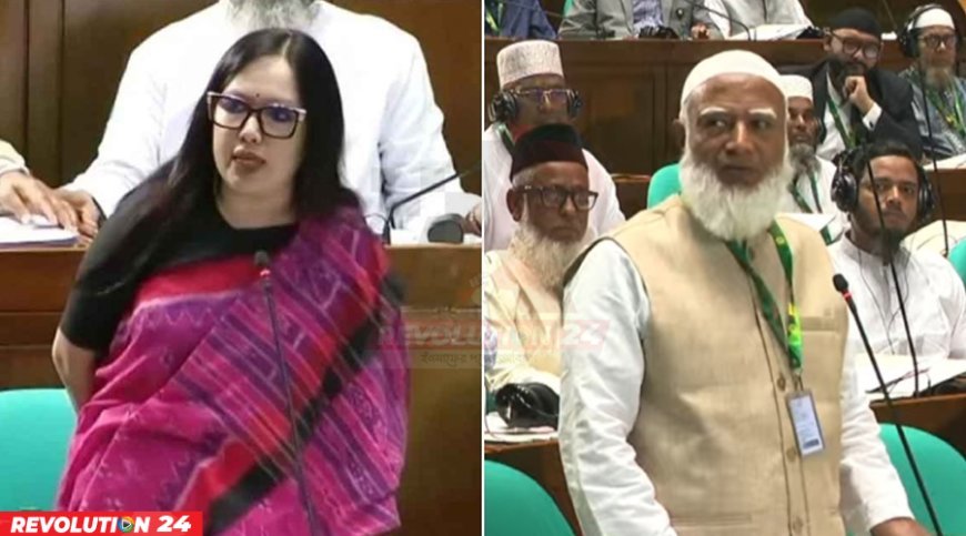 রুমিন ফারহানার বক্তব্যের সময় অশোভন অঙ্গভঙ্গি, বিরোধীদলীয় নেতার প্রতিবাদ