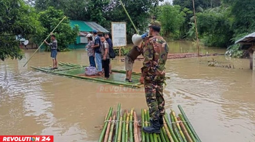 বন্যা পরিস্থিতি মোকাবিলায় চট্টগ্রামের ৭ উপজেলায় সেনা মোতায়েন