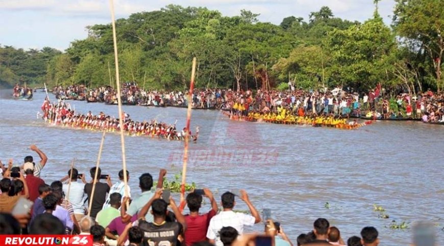অবশেষে অনুষ্ঠিত সেই নৌকাবাইচ তিন দশকের ঐতিহ্যের শেষ আসর!